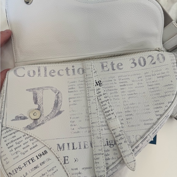 Dior x Daniel Arsham Newsprint Saddle Belt Bag - Picture 9 of 14